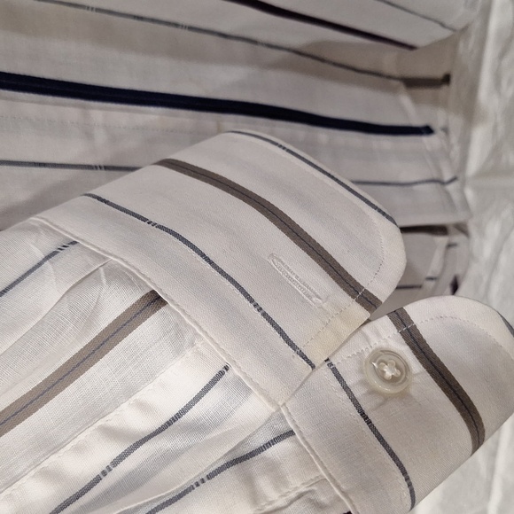 CHRISTIAN DIOR Monsieur Striped Button Down Dress Shirt - Picture 10 of 10